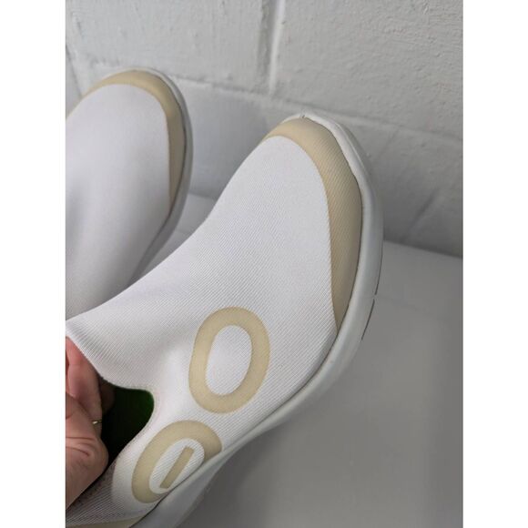 Oofos OOmg eeZee Low Mens Size 11.5 Slip-On‎ Shoes Knit White Recovery Comfort - Picture 5 of 7